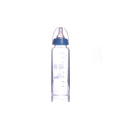 Nouveau Transparent 240 ml et 120 ml avec couvercle et tétine Anti colique standard cou bouche bébé biberon en verre de lait